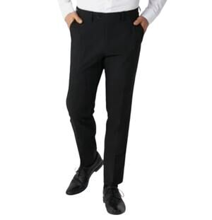 OPPOSUITS Mens Slim Fit Dress Pants 36x34 Black Straight Leg Flat Front NWOT